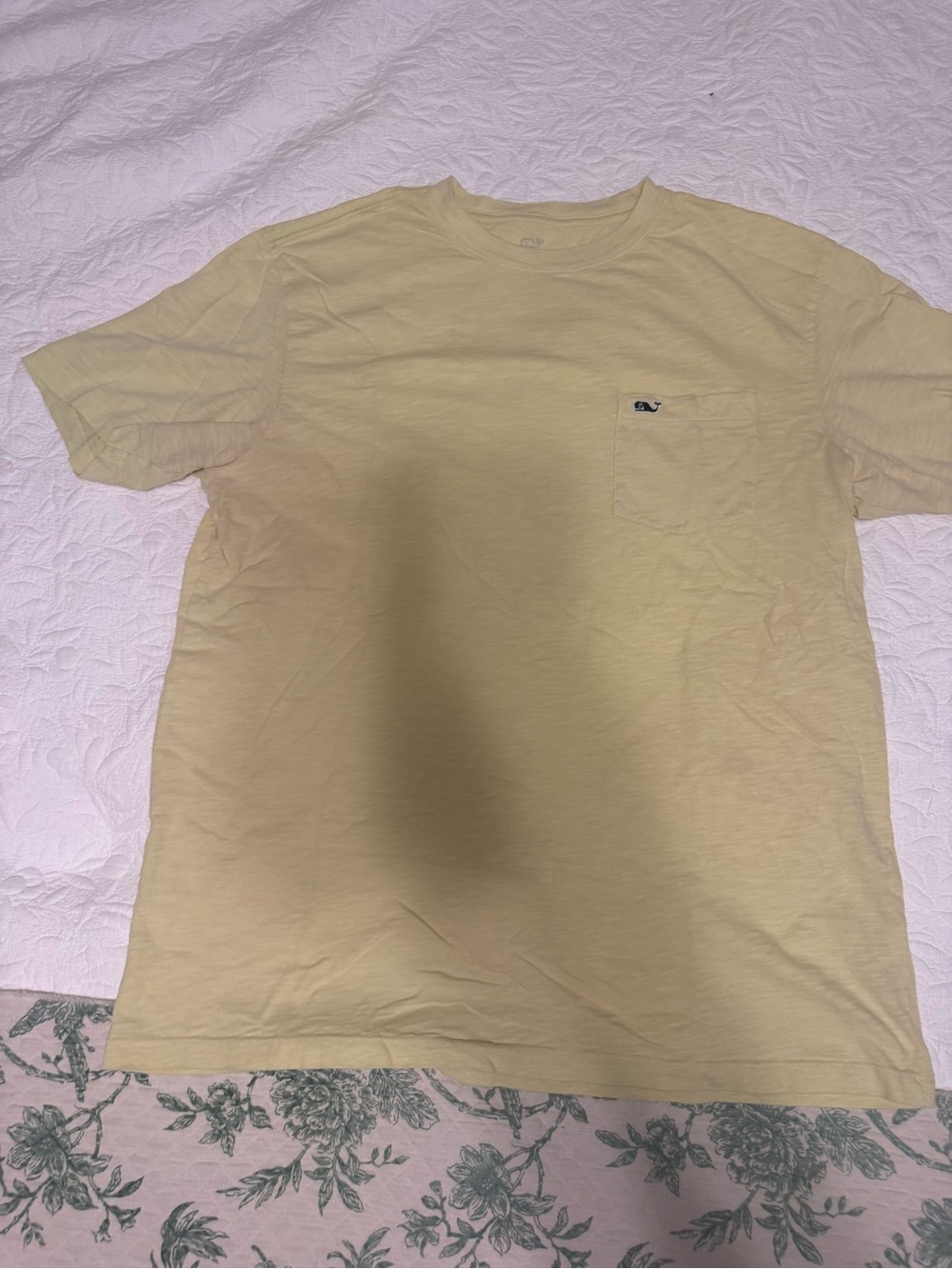 Vineyard Vines Men’s Pale Yellow Pocket Tee